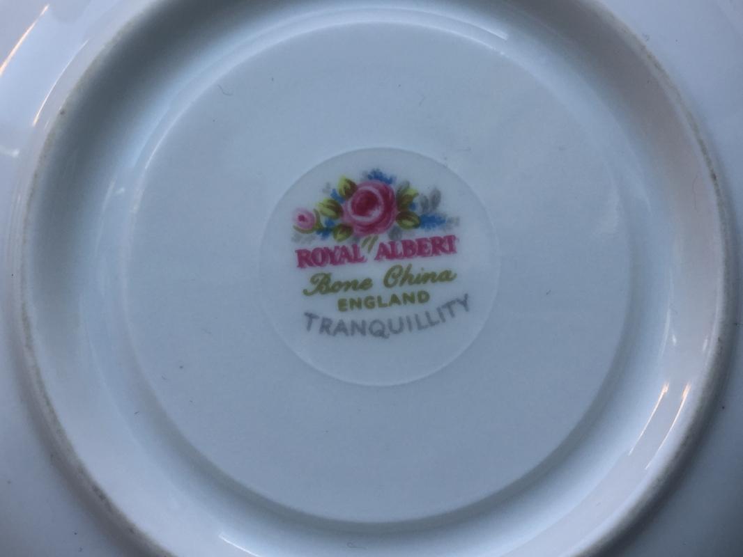 ROYAL ALBERT Crown China COBALT BLUE & GOLD _ Imari Style_ Orange Poppy Pattern_ Hard to Find + RA Tranquillity + 2 Royal Stafford Yellow Rose Saucers. Lot 4 PIECES