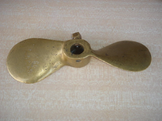 Nautical Antique SOLID BRASS PROPELLER 1930's ~~~ Size 7 Inches Long