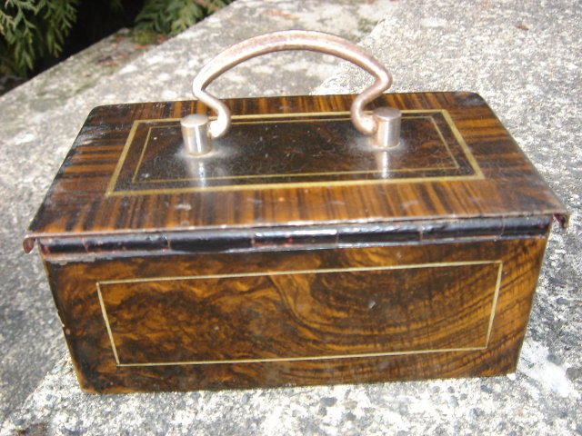Nautical ANTIQUE Ship's Strong Box WITH KEY ~ from the Era of the Titanic. Fantastic HEAVY GAUGE SOLID STEEL Construction in this Little Strong Box with Original Key. RARE FIND for Collector.