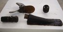 Nautical Antique Ship's Three Blade SOLID BRASS PROPELLER with Solid Brass Parts. Wedge Shaped Bracket STAMPED