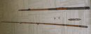 Nautical ANTIQUE FISHING ROD Circa 1853-1880 Size 9 Ft. 9 Inches LONG _features RED Agate Eyelets_spare parts included