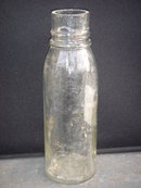 Archeology Antique Glass CONDIMENT Bottle Carefully Hand Dug from 1st Old City Dump site. Unusual Find