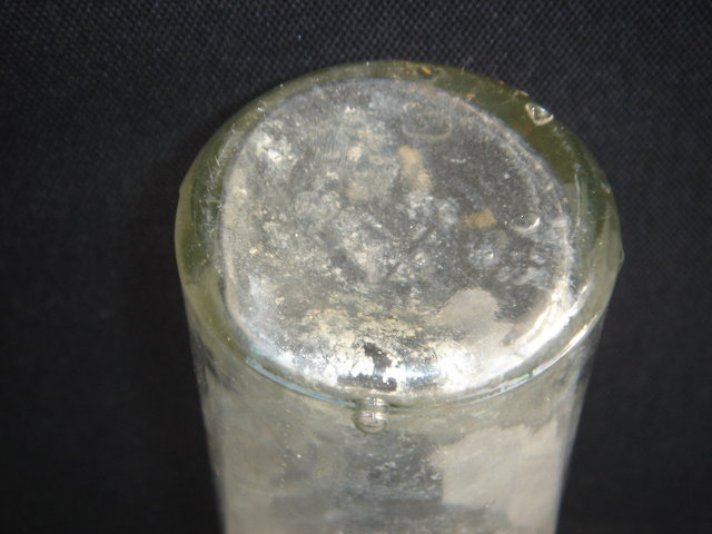 Archeology Antique Glass CONDIMENT Bottle Carefully Hand Dug from 1st Old City Dump site. Unusual Find