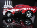 Collectible MATCHBOX Toy MUSCLE CAR Red Rider HUGE PIPES Big Black Fat Rear Tires ~ Makes a great Gift or add to your collection