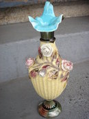 Antique MAJOLICA POTTERY Ewer / JUG on Pedestal Base. The Skill of Craftsman Just Beautiful ~ Circa 1890's