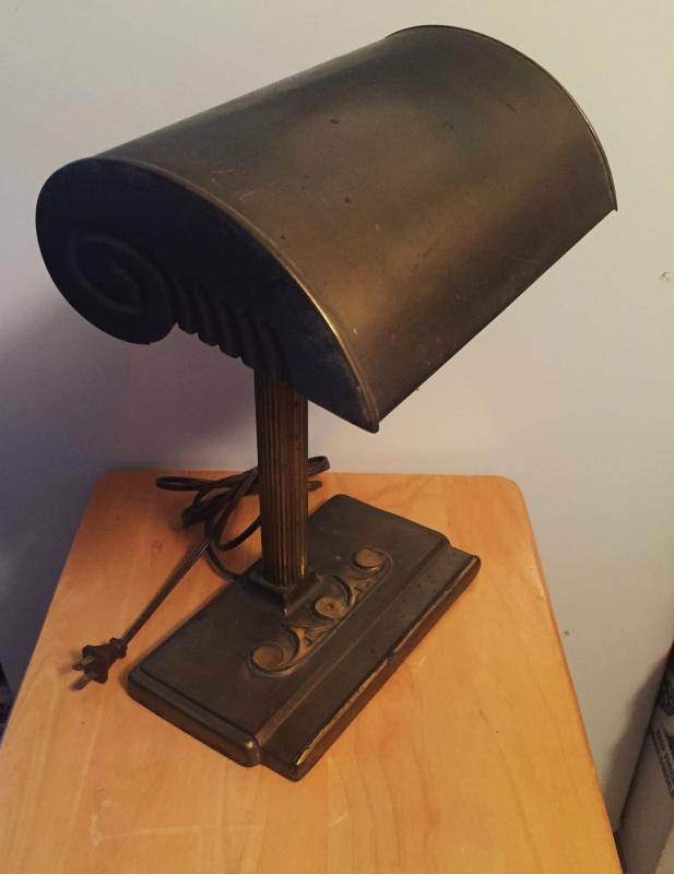 Architectural ART DECO Office Desk Lamp _ Working _