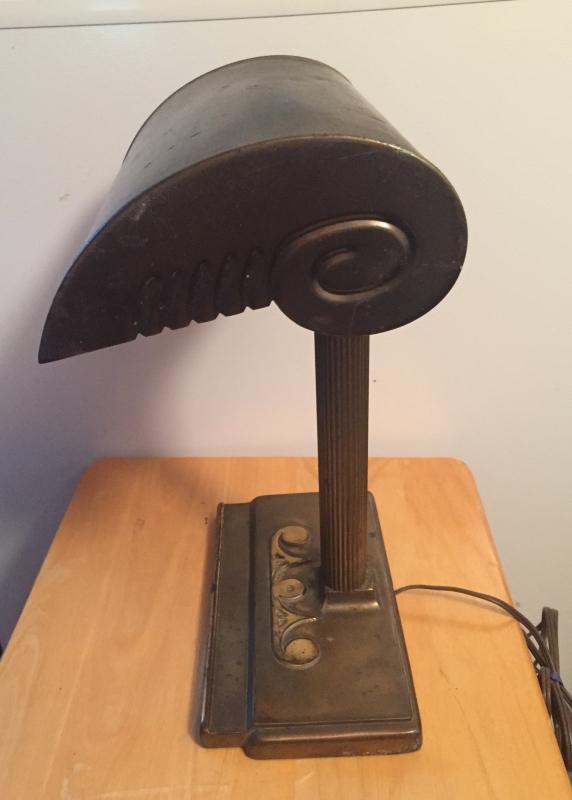 Architectural ART DECO Office Desk Lamp _ Working _