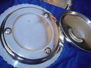 Collectible 5 Pcs ~ OLD ENGLISH Silver Plate 2 Entree Dishes with Matching Lids SIZE 13