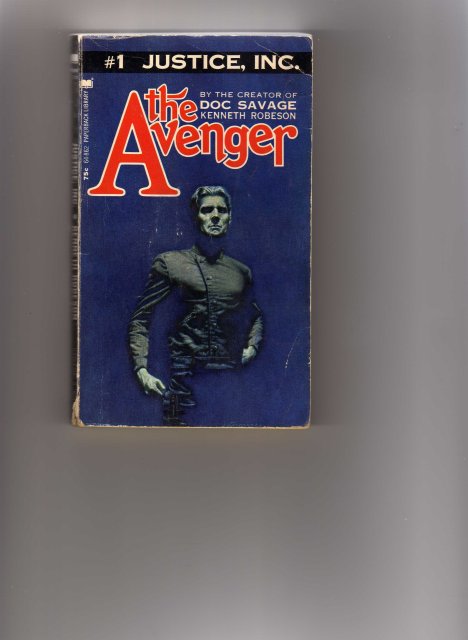 Collectible Paperback Pocketbook by Kenneth Robeson #1 JUSTICE, INC. The Avenger