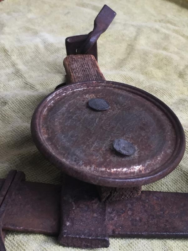 Antique TRIUMPH BEAR TRAP as found condition _ original part missing_ Unique WALL ART_ Original Patina_ still Beautiful image