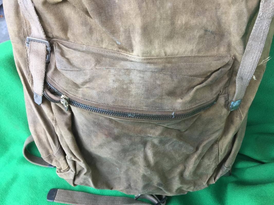 Circa 1930s TRAPPER NELSON INDIAN PACK BOARD _Estate of Boy Scout Leader: Douglas A Morgan Sr._Note Nails thru Steel Cap on each Post = Early Pack Board