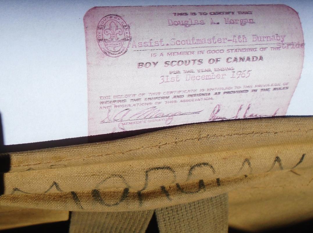 Circa 1930s TRAPPER NELSON INDIAN PACK BOARD _Estate of Boy Scout Leader: Douglas A Morgan Sr._Note Nails thru Steel Cap on each Post = Early Pack Board