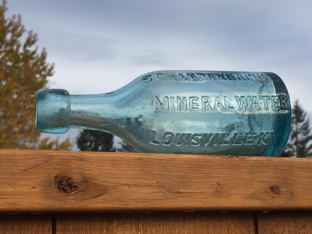 BLOB TOP _SCHANZENBACHER MINERAL WATER _LOUISVILLE, KY _Stamped: A & DH c Hand Dug_ Rare Find