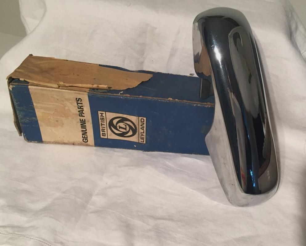 1963 British Leyland MINI MINOR Car NEW CHROME BUMPER GUARD_ NOS_in Original old Box