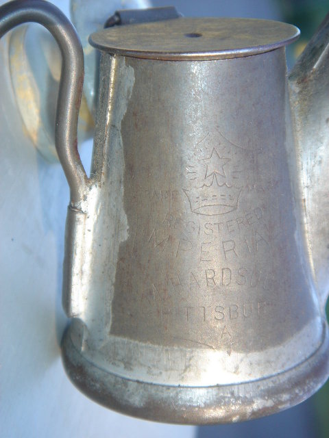 Antique Coal Miner's Hat Lamp ~ Beauty of this Very Fine Tinware Miner's Lamp. Circa 1890's. From the Era of Robert Dunsmuir COAL BARON Vancouver Island ~ Collectors Grade 9/10 _Stamped: IMPERIAL _M.HARDSOCG Pittsburgh PA