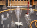 Vintage 39 pcs LABORATORY CHEMISTRY Apothacary Bottle,Separatory Funnel and More ~ Acid Etched EAGLE on 1 Pcs~.PLUS More Acid Etched Design on 5 pcs