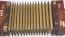 Antique from ESTATE HOHNER BUTTON ACCORDION ACCORDEON Rare Find . Works. With Round Shell Buttons. Very Early German Model.