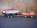 Collectible TONKA Pick-up Truck with TONKA Boat Trailer and Nylint Brand Plastic Boat