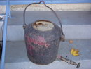 ANTIQUE CAST IRON Pot with 8