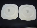 Collectible SIDE PLATES (2) Made by Newhall England ~ Old English Country Scene with Horses Pulling Stage Coach , Driver + Passengers with