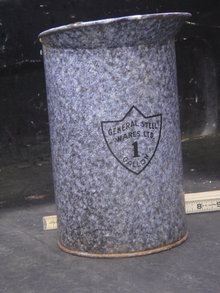 Antique Circa Early 1900 ~ ONE GALLON GSW ~ GRANITEWARE Jug ~ The Large ONE GALLON ~ For Age a Beauty in most respects.