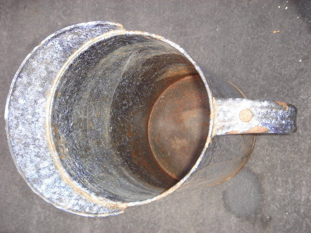 Antique Circa Early 1900 ~ ONE GALLON GSW ~ GRANITEWARE Jug ~ The Large ONE GALLON ~ For Age a Beauty in most respects.