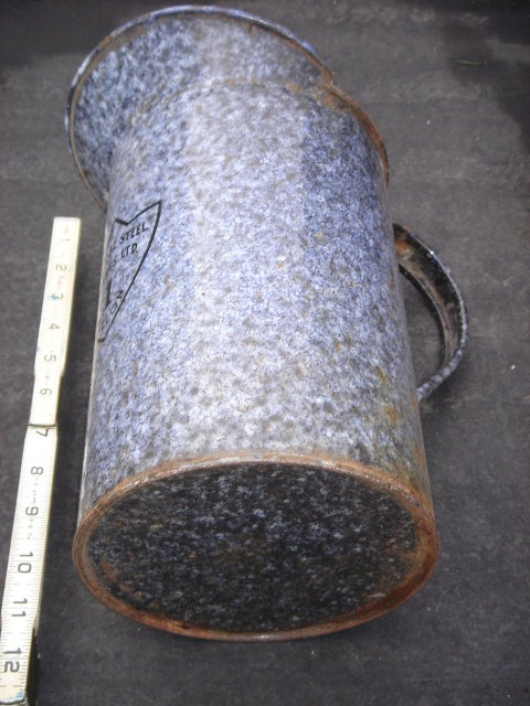 Antique Circa Early 1900 ~ ONE GALLON GSW ~ GRANITEWARE Jug ~ The Large ONE GALLON ~ For Age a Beauty in most respects.