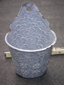 RARE FIND !!! Antique Circa 1880 BRUSH HOLDER sits on Kitchen Sink Counter or Hang on the Wall. ~ For The Hard Core Graniteware Collector ~ The Round / Oval / Tapered Shape