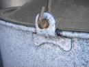 Antique Early 1900 GRANITEWARE HEAVY Gauge + LARGE 19 Inch POT with Original Tin Lid and Button Knob