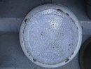 Antique Early 1900 GRANITEWARE HEAVY Gauge + LARGE 19 Inch POT with Original Tin Lid and Button Knob