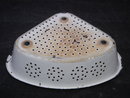 White Enamel CORNER Brush Holder or Veggie Collander