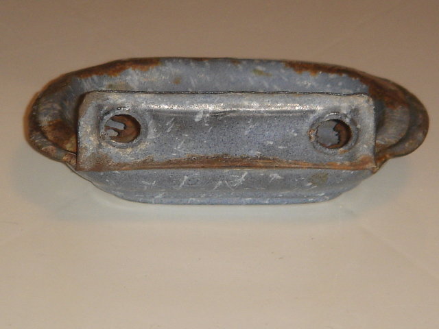 Antique Circa 1880's Blue Grey GRANITEWARE 2pc SOAP DISH ~ Mounts on the Wall ~ from British Columbia Historical COAL MINER'S Cabin ~ Artifact