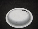 Collectible ~ SMALL Red + White Enamel Oval Bowl