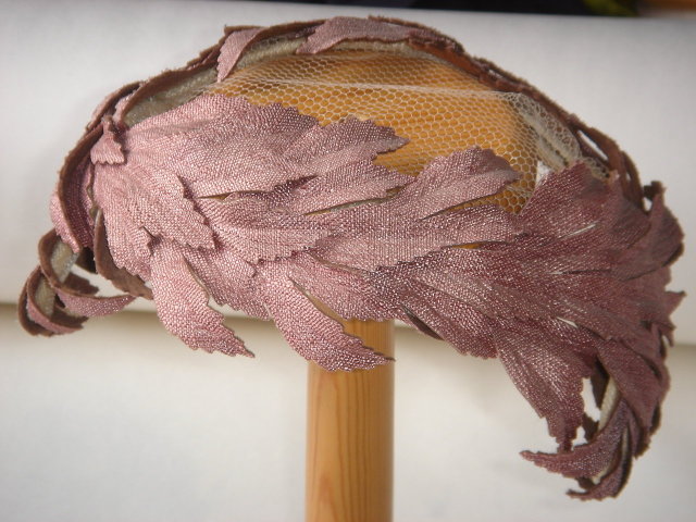 VINTAGE LADIES Spring or Summer HAT ~ Dusty Rose Color ~ Size 12 Inches x 6 Inches.