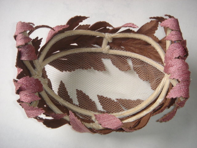 VINTAGE LADIES Spring or Summer HAT ~ Dusty Rose Color ~ Size 12 Inches x 6 Inches.