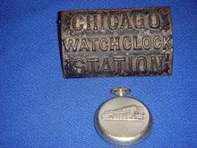 Collectible RR ~ Railroad LOT ~ Beautiful RAILROAD POCKET WATCH ~ 18 Jewels TESTED + Running ~ PLUS Cast Iron Watch Clock KEY BOX ~ MAKES Good Birthday / Retirement GIFT