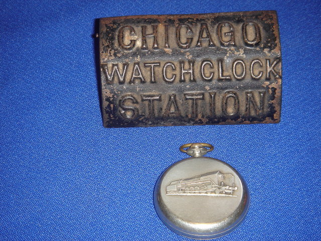 Collectible RR ~ Railroad LOT ~ Beautiful RAILROAD POCKET WATCH ~ 18 Jewels TESTED + Running ~ PLUS Cast Iron Watch Clock KEY BOX ~ MAKES Good Birthday / Retirement GIFT