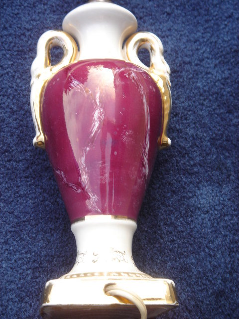 Pretty Collectible _ELECTRIC Bedside Lamp with Marbleized effect _ Unusual Find _ Working Tested