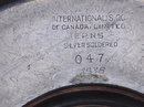 Circa 1938 _unmarked Railroad Logo CNR___Nickel SILVER Ashtray / Match Strike / Match Holder __HEAVY _Stamped with Makers Mark INTERNATIONAL SILVER CO.