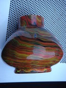 ART GLASS __End of the Day GLASS __Vase 5 Inches Tall __ARTS-N-CRAFTS era