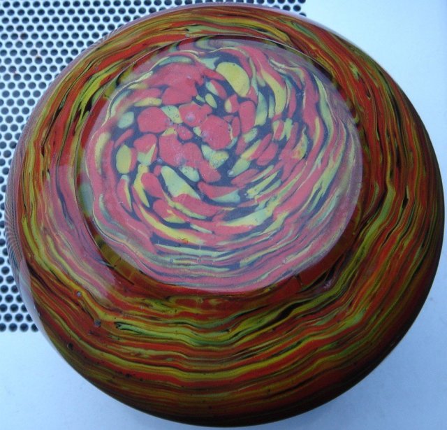 ART GLASS __End of the Day GLASS __Vase 5 Inches Tall __ARTS-N-CRAFTS era