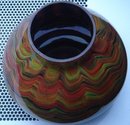 ART GLASS __End of the Day GLASS __Vase 5 Inches Tall __ARTS-N-CRAFTS era