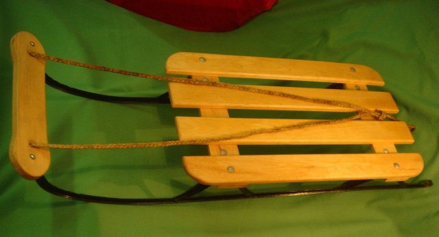 Vintage QUALITY MADE Classic Racer / Childs Sled __Made in Canada __in Excellent Condition__HARDWOOD + Iron Frame _SUPER STRONG _Bolted Each Piece