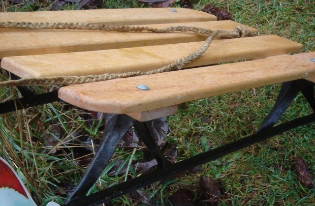 Vintage QUALITY MADE Classic Racer / Childs Sled __Made in Canada __in Excellent Condition__HARDWOOD + Iron Frame _SUPER STRONG _Bolted Each Piece