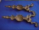 SOLID BRONZE ___Antique FIREPLACE ANDIRONS With LIONS HEAD Design _ SOLID BRONZE_ Beautiful