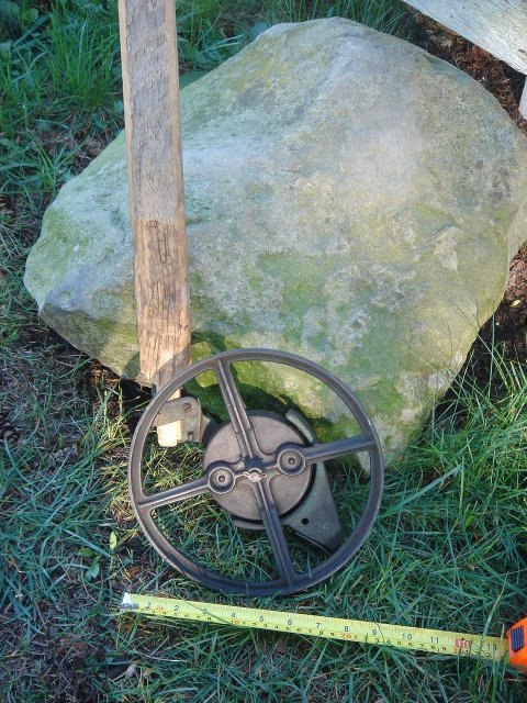 Antique Primitive Farm Tool _ SEED PLANTER WHEEL_ Corn , and other Seeds. Adjusts to fit seeds you are planting. 9