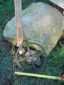 Antique Primitive Farm Tool _ SEED PLANTER WHEEL_ Corn , and other Seeds. Adjusts to fit seeds you are planting. 9