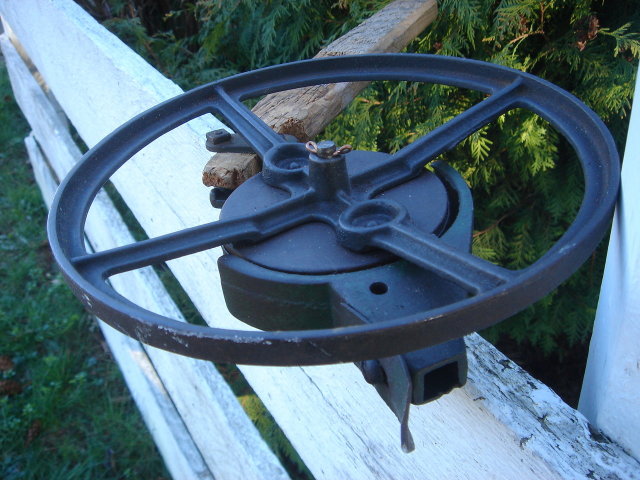 Antique Primitive Farm Tool _ SEED PLANTER WHEEL_ Corn , and other Seeds. Adjusts to fit seeds you are planting. 9