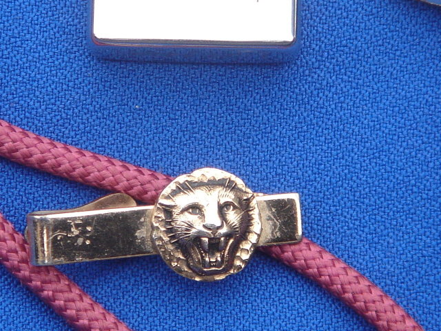 Collectible _PANTHER OIL & GREASE Mfg. Co._ Cigarette LIGHTER _SIGNED by C.E.O _ A.B. CANNING__ Metro brand Japan _OIL WELL BOLLO TIE _ Gold style