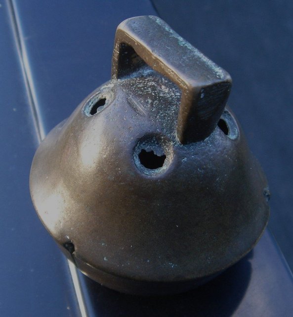 A Birthday GIFT _Antique Circa 1837-1901 Swedish SANTA'S Sleigh Bell _look carefully at angle appears a makers X mark _Gentle ringing tone